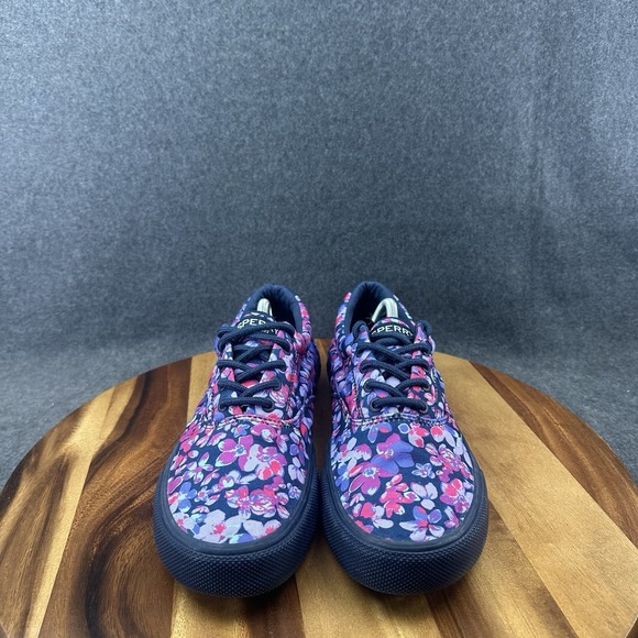 Sperry Top Sider Floral Sneakers Multicolored Canvas Lace Up STS23828 Mens 11 - Picture 3 of 10